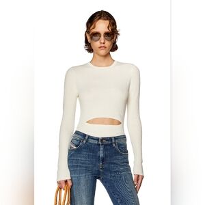 S2. NWOT DIESEL M-PERIS WOOL BLEND CUT OUT KNIT TOP